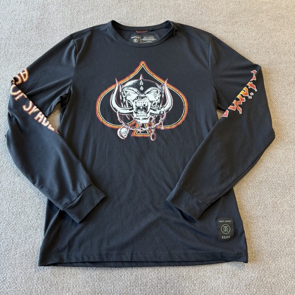 Motorhead Shirt Black Roark Run Amok Mathis Ace Of Spades Men's Long Sleeve Sz S - Picture 2 of 11